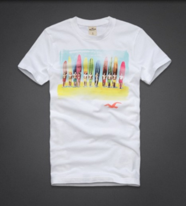 Hollister Hombres De Cuello Redondo Corto Remera HCO4164